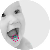 Laughing Baby with first teeth